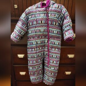 Patterned Columbia snow suit 12-18m